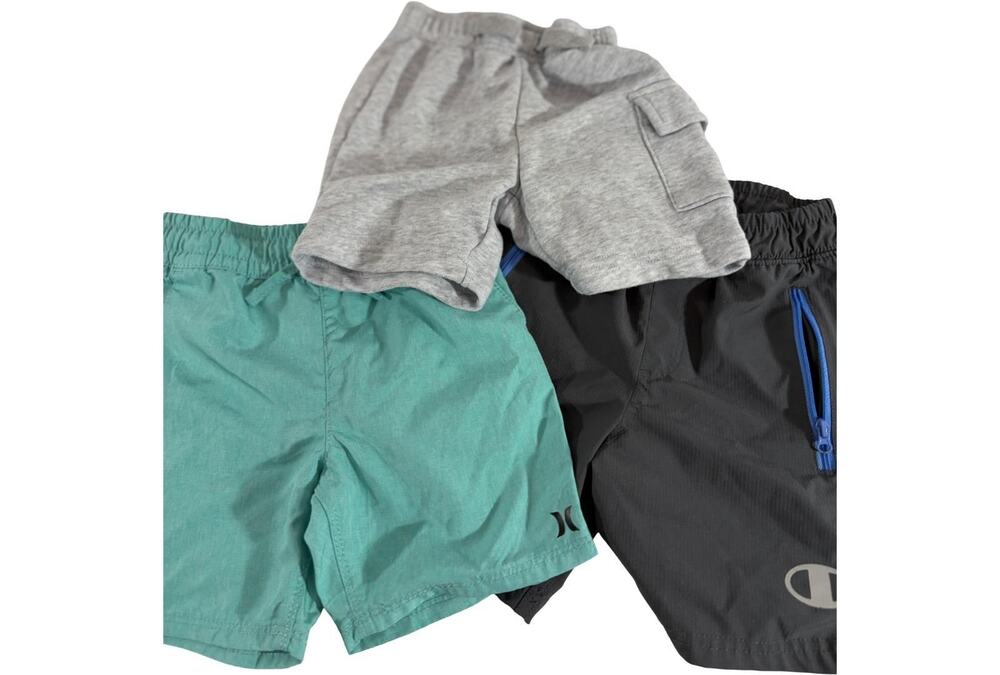 Toddler Boys Shorts Lot Hurley Champion Gray Green Black 3T 4T 3 Pair